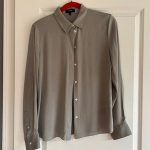 Theory silk button down shirt
